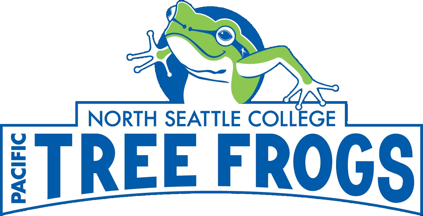 North Seattle College logo with tree frog mascot